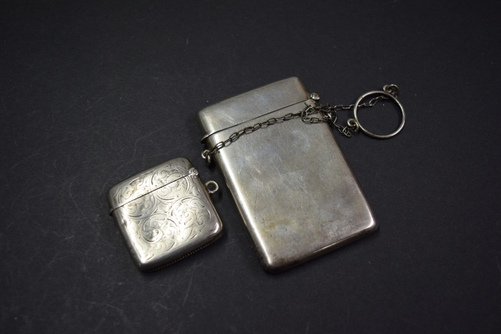 A silver card case, by E.J Trevitt & Sons, Chester 1915, 8. - Image 2 of 2
