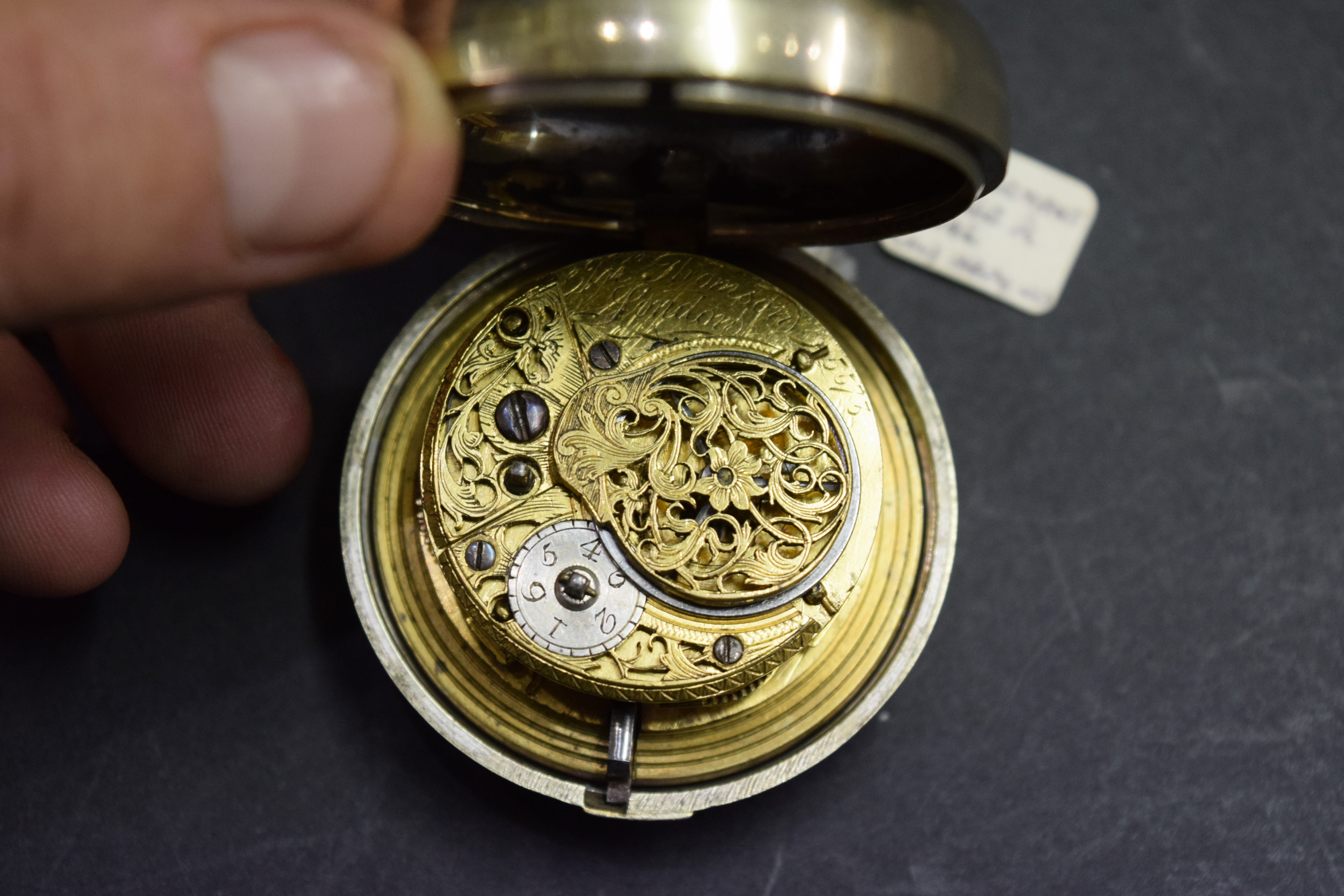 A nickel pair cased pocket watch, having 4. - Image 5 of 5