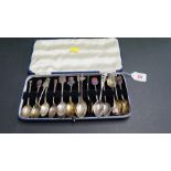 Seventeen various commemorative and other silver teaspoons, some having enamel decoration,