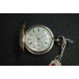 A silver full hunter fusee pocket watch, by John Forrest, London, No 11080, having signed 4.