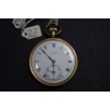 A 9ct gold cased open face pocket watch, retailed by J W Benson, the signed 4.