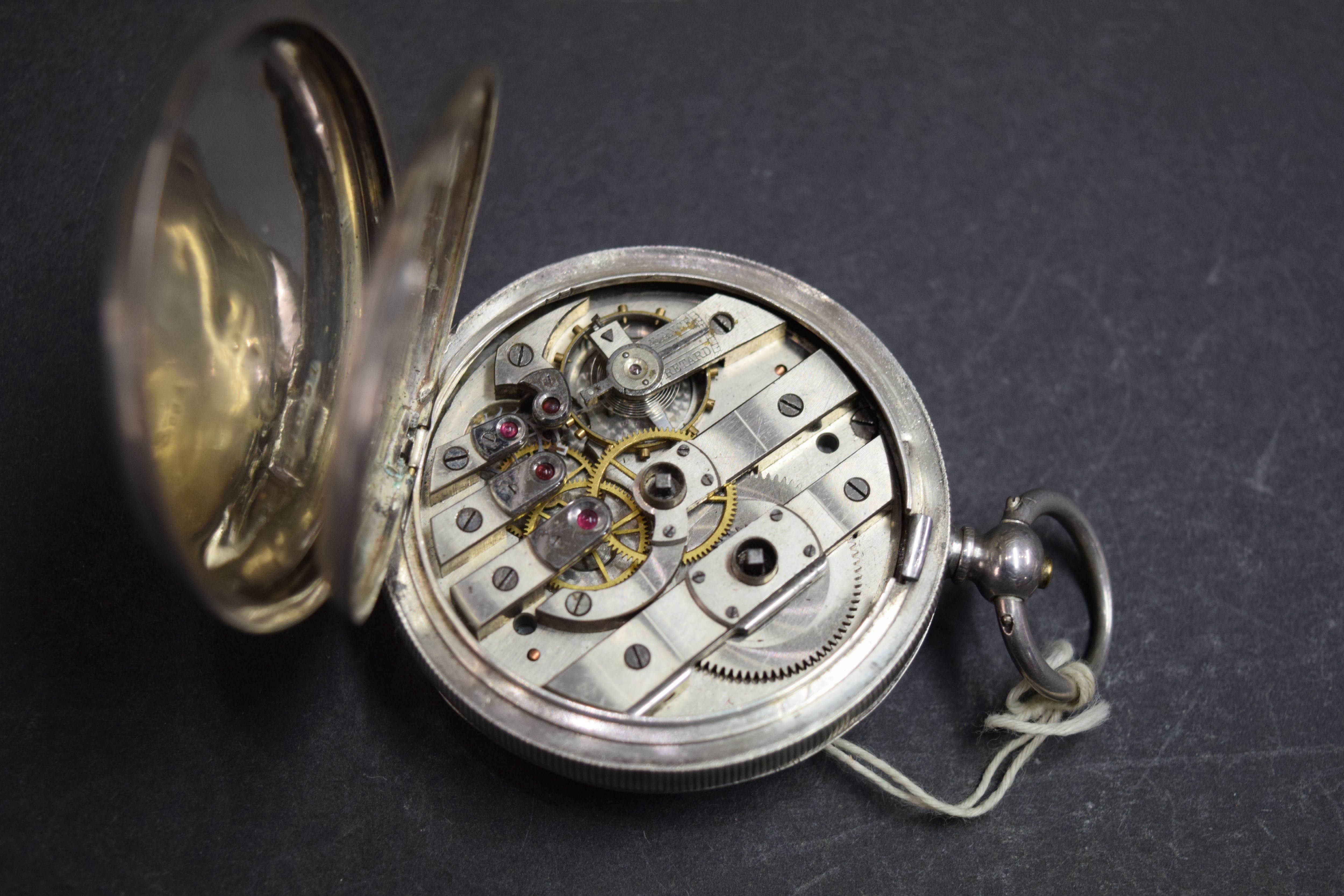 A silver open face pocket watch for the Russian market, having 4. - Image 3 of 3