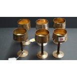 A set of six silver goblets, by Christopher Nigel Lawrence, London 1989, 1224g, 14.5cm.