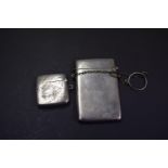 A silver card case, by E.J Trevitt & Sons, Chester 1915, 8.