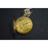 An 18ct gold English lever fusee pocket watch, having engine turned and chased 3.