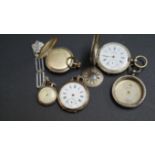 A .875 cased hunter pocket watch, by Borel Neuchatel; together with a .