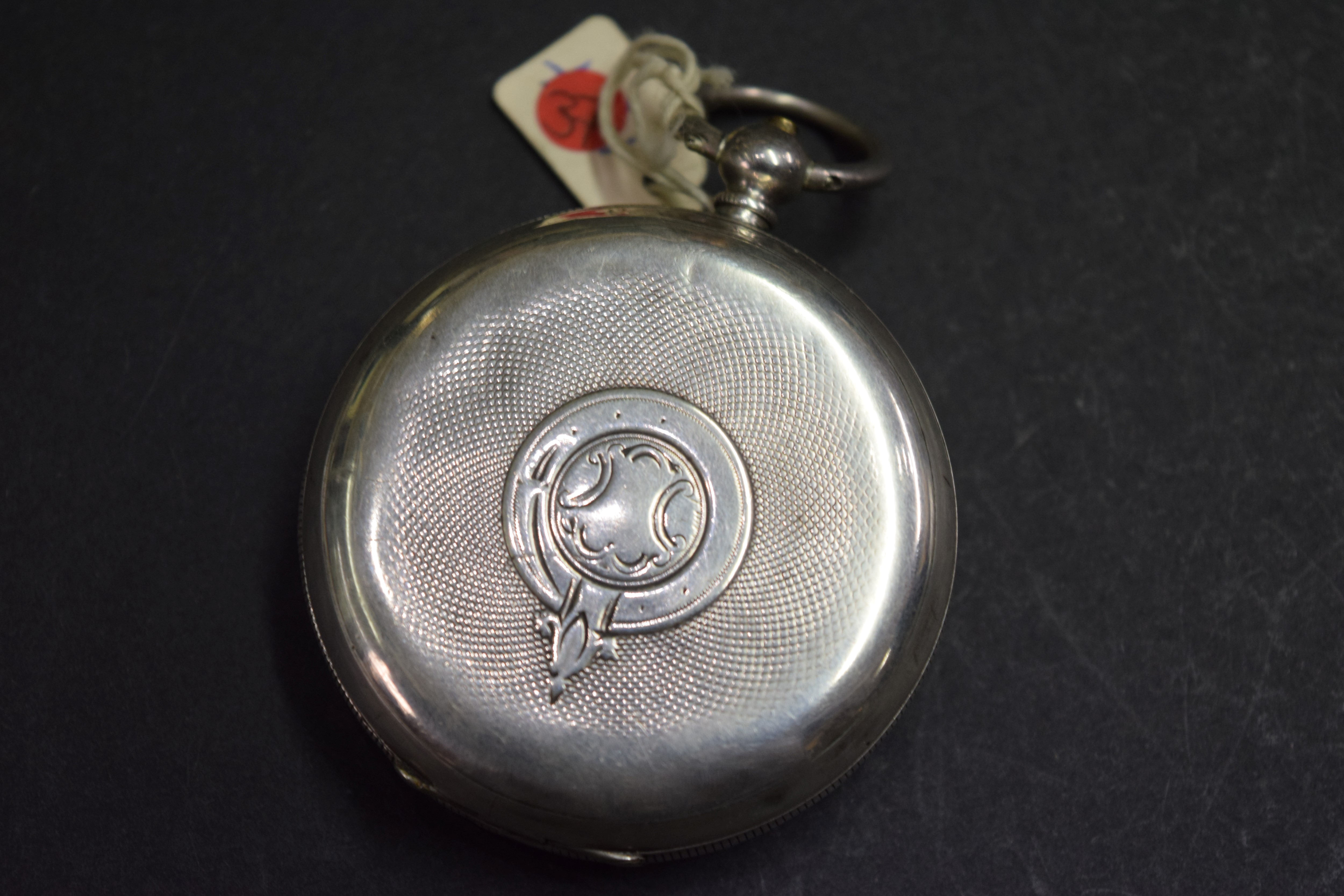 A silver open face pocket watch for the Russian market, having 4. - Image 2 of 3