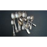 A quantity of silver cutlery, mixed dates and makers,