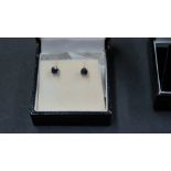 Three pairs 9ct gold studs,