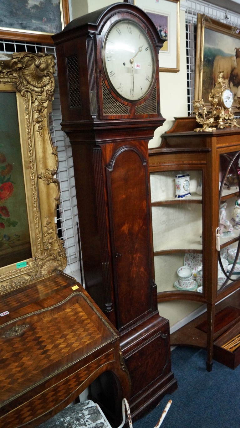 A George III figured mahogany, 8 day longcase clock,