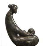 Garden Sculpture: Hans Martin Schleeh Mother and childBronze51cm.; 20ins high by 40cm.; 15¾ins