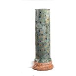 An unusual blue and pink scagliola column pedestal 19th century 106cm.; 42ins high