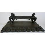 An Archibald Kenrick & Sons cast iron boot scraper circa 1850 fully stamped to base A Kenrick & Sons