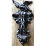 A rare Victorian Coalbrookdale cast iron Eagle door knocker English, circa 1850 fully stamped The