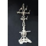 A Coalbrookdale cast iron hall stand circa 1870 stamped Coalbrookdale and with diamond