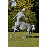 ▲ Garden Statue: David Backhouse A pair of CentaursBronzeSigned Backhouse A BMale centaur 254cm.;
