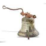 A Victorian bell dated 1888 and with makers name Taylor & Co., Loughborough with iron ringing