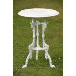 Garden Table: A Victorian cast iron table circa 1880 the under tier stamped Chufton, Birmingham