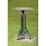 Garden Table: A cast iron table last quarter 19th century 62cm.; 24½ins diameter