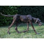 Garden Sculpture: Clare Trenchard Hound DogBronze resinSigned and numbered 1 from an edition of
