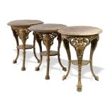 Garden Table: A pair of Victorian style cast iron pub tables English, late 19th/early 20th century