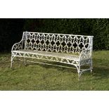 Garden Seat: A Val d'Osne Foundry cast iron Gothic pattern seat circa 1860194cm.; 76½ins long