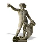 Garden Statuary: A pair of carved limestone figures of putti Northern European, 18th