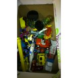 box of mixed toys inc. Dinky, Matchbox etc