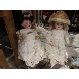 2 Bisque dolls Armand Marseille 1894