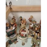 9 Goebel figures 5" ht