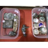 Pocket watches and silver top bottles etc