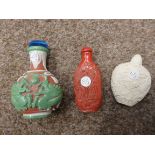 3 Oriental scent bottles