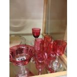 Ruby glass items