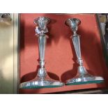 Pair Silver candlesticks 710g