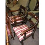 2 mahogany armchairs