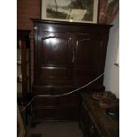 Antique oak linen cupboard