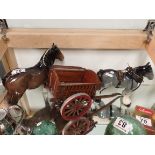 Beswick horse and cart horse