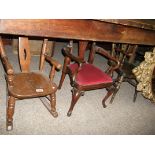 Childs wooden rocking chair and 2 others