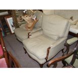 2 french saloon  armchairs