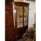 Georgian bow fronted glazed cabinet