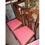 2 mahogany dining chairs