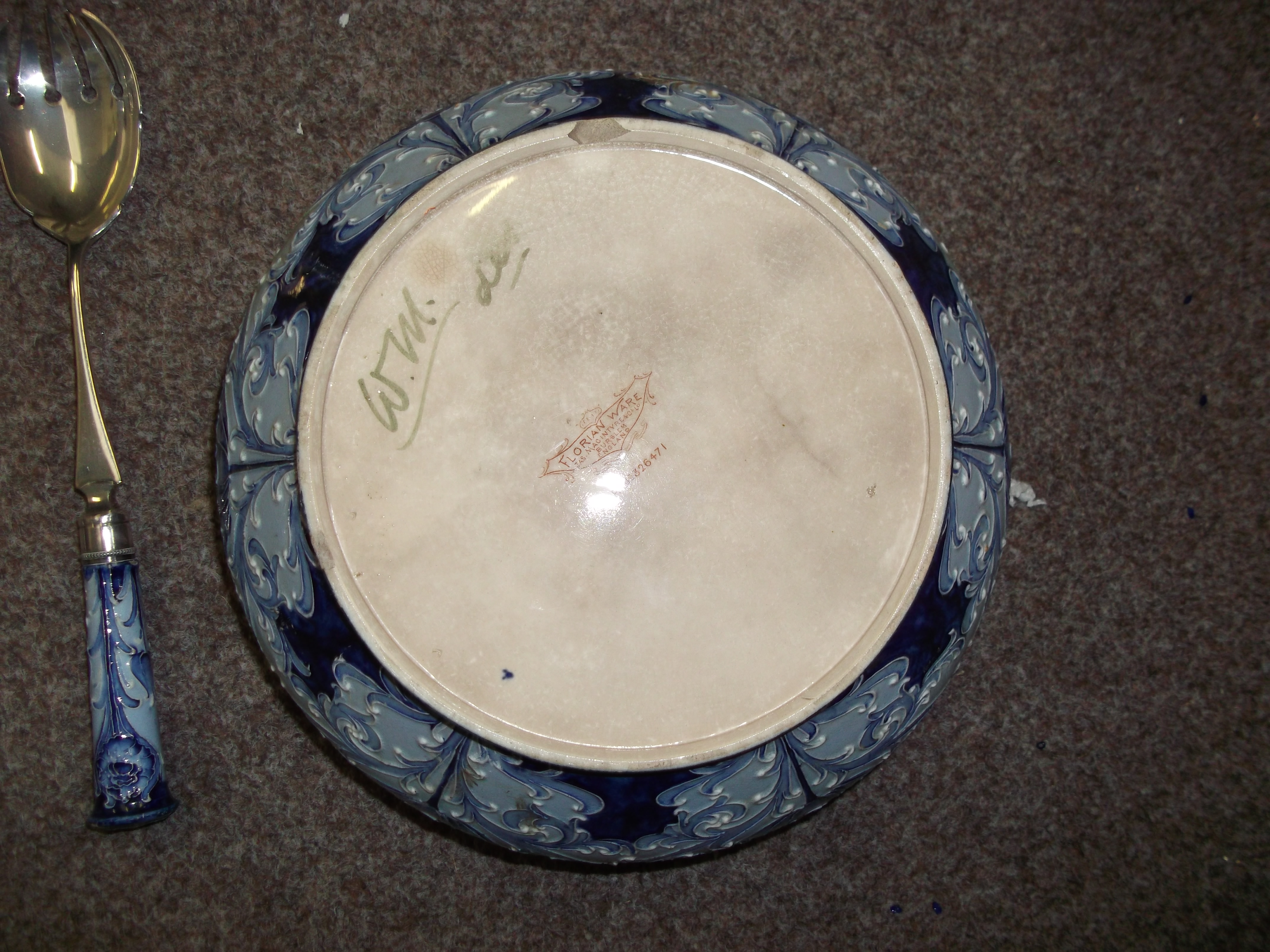 Moorcroft salad bowl and servers - Image 2 of 2