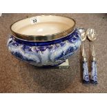 Moorcroft salad bowl and servers