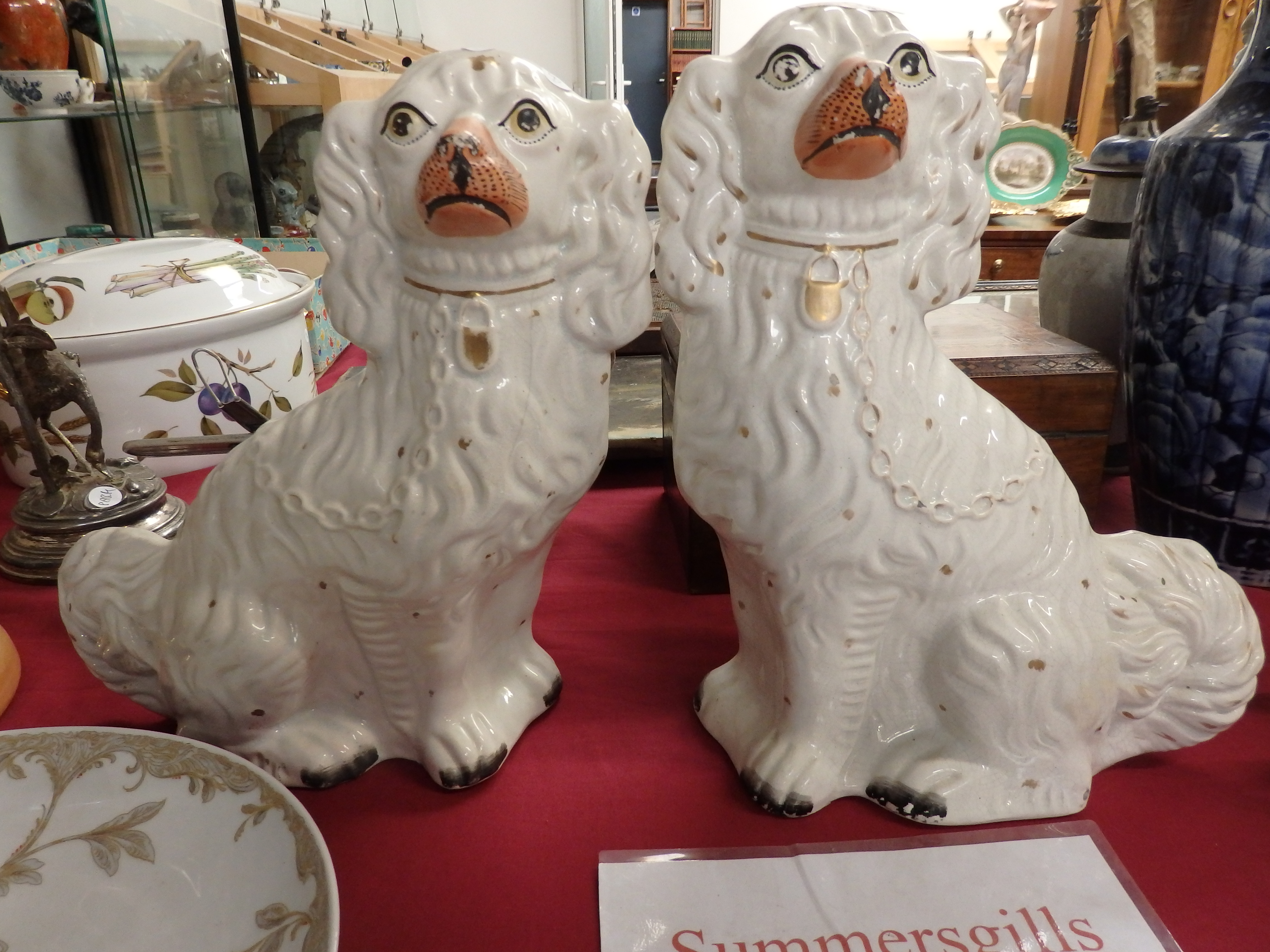 2 Staffordshire dogs