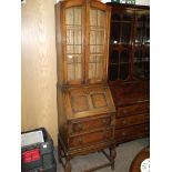 Oak bureau bookcase