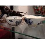 2 Worcester tea bowls