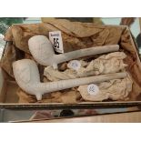2 clay pipes