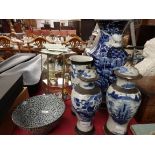 4 Oriental vases (some d/d)