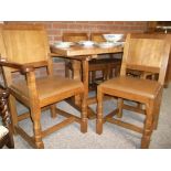 6 lizardman oak dining chairs