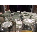 collection of green wedgewood